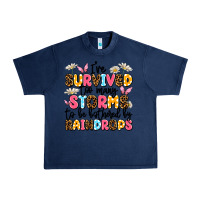 Navy i've survived too many storms Urban Heavy Tee - JahusDesignShop