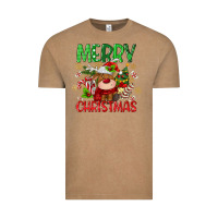 Vintage Coffee merry christmas deer Vintage Tee - MaliasSmallBusiness