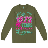 Army Green made in 1972, 50 years of being awesome Long Sleeve Tee - Jasminsmagicworld