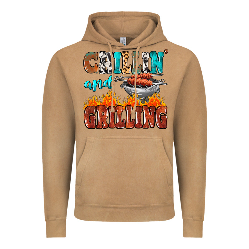 Chillin And Grilling Vintage Hoodie by MaliasSmallBusiness | Teevron