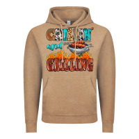 Vintage Coffee chillin and grilling Vintage Hoodie - MaliasSmallBusiness