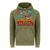 Vintage Olive chillin and grilling Vintage Hoodie - MaliasSmallBusiness