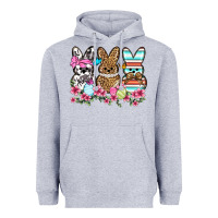Heather Grey Western Easter peeps Heavyweight Hoodie - OliviaCreatesArt