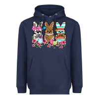 Navy Western Easter peeps Heavyweight Hoodie - OliviaCreatesArt