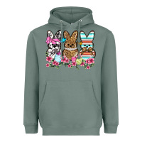 Sage Western Easter peeps Heavyweight Hoodie - OliviaCreatesArt