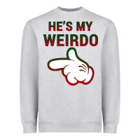 Heather Grey He's My Weirdo Galaxy Heavyweight Sweatshirt - Bettercallsaul
