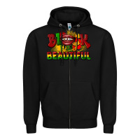 Black black and beautiful Zipper Hoodie - CowGirlArtShop