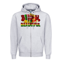 Heather Grey black and beautiful Zipper Hoodie - CowGirlArtShop