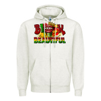 Oatmeal Heather black and beautiful Zipper Hoodie - CowGirlArtShop