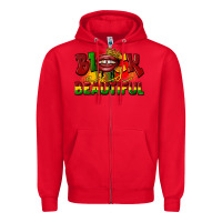 Red black and beautiful Zipper Hoodie - CowGirlArtShop