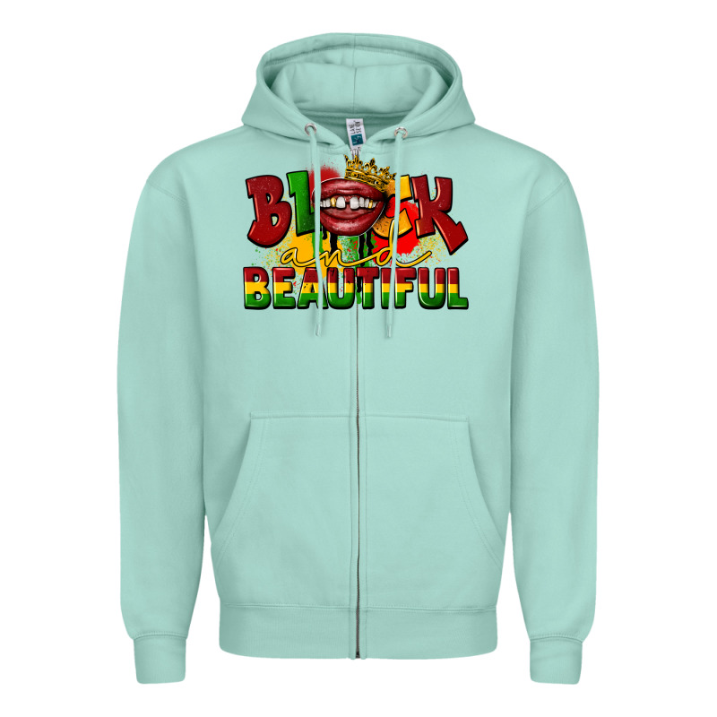 Black And Beautiful Zipper Hoodie by CowGirlArtShop | Teevron