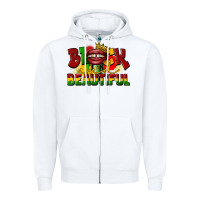 White black and beautiful Zipper Hoodie - CowGirlArtShop