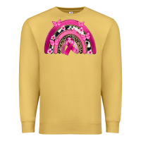 Antique Gold Breast Cancer rainbow Premium Sweatshirt - FaDigitalArtStudio