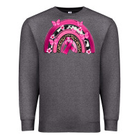 Charcoal Heather Breast Cancer rainbow Premium Sweatshirt - FaDigitalArtStudio