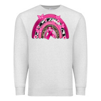 Oatmeal Heather Breast Cancer rainbow Premium Sweatshirt - FaDigitalArtStudio
