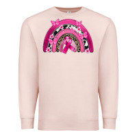 Pale Pink Breast Cancer rainbow Premium Sweatshirt - FaDigitalArtStudio