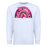 White Breast Cancer rainbow Premium Sweatshirt - FaDigitalArtStudio