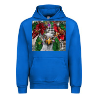 Cobalt Chicken Urban Hoodie - CowhideDigitalArt