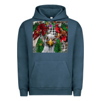 Pigment Midnight Navy Chicken Urban Hoodie - CowhideDigitalArt