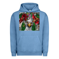 Pigment Pebble Blue Chicken Urban Hoodie - CowhideDigitalArt