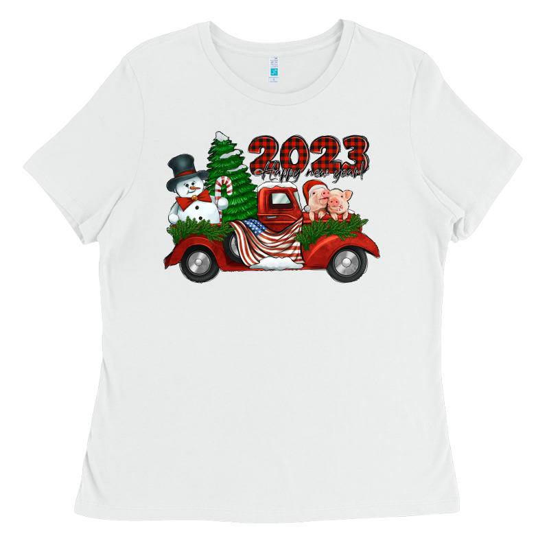 Happy New Year Truck 2023 Ladies Tee by Jasminsmagicworld | Teevron
