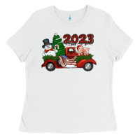 White happy new year truck 2023 Ladies Tee - Jasminsmagicworld
