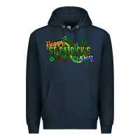 Navy Happy St. Patrick's Day Premium Hoodie - HowdyJamesFarm