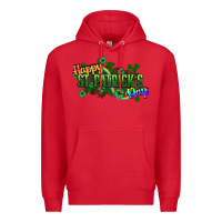 Red Happy St. Patrick's Day Premium Hoodie - HowdyJamesFarm