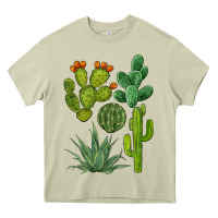 Mossy watercolor cactus bundle preview Heavy Core Tee - BarkalooDesign