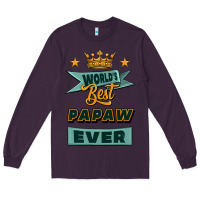 Plum world's best papaw ever Long Sleeve Tee - Jasminsmagicworld