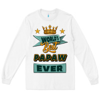 White world's best papaw ever Long Sleeve Tee - Jasminsmagicworld