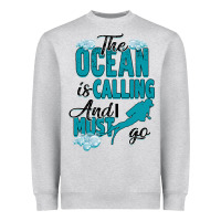 Heather Grey The Ocean Is Calling Heavyweight Sweatshirt - Bettercallsaul