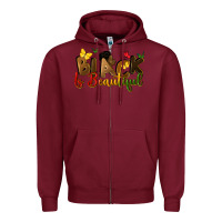 Burgundy black is beautiful Zipper Hoodie - CowGirlArtShop