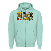 Seafoam black is beautiful Zipper Hoodie - CowGirlArtShop