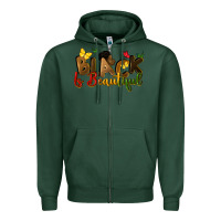 Sports Green black is beautiful Zipper Hoodie - CowGirlArtShop