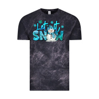Cloud Black let it snow winter snowman Vintage Tee - MaliasSmallBusiness