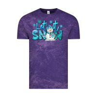 Cloud Purple let it snow winter snowman Vintage Tee - MaliasSmallBusiness
