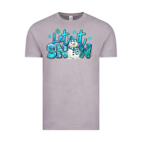 Vintage Zinc let it snow winter snowman Vintage Tee - MaliasSmallBusiness