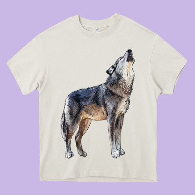 Wolf Heavy Core Tee Designed By Lillyallendesigns
