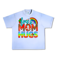 Grape Ice Pride LGBTQ Free Mom Hugs Urban Heavy Tee - BundleAndBundleShop