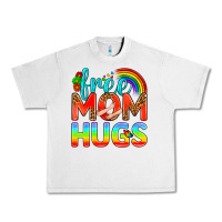 Lunar Rock Pride LGBTQ Free Mom Hugs Urban Heavy Tee - BundleAndBundleShop