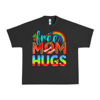 Pigment Black Pride LGBTQ Free Mom Hugs Urban Heavy Tee - BundleAndBundleShop