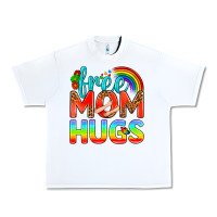 White Pride LGBTQ Free Mom Hugs Urban Heavy Tee - BundleAndBundleShop