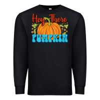 Black Hey There Pumpkin Premium Sweatshirt - FaDigitalArtStudio