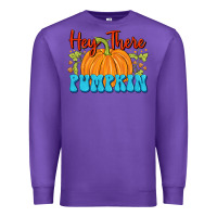 Purple Hey There Pumpkin Premium Sweatshirt - FaDigitalArtStudio