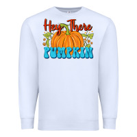 White Hey There Pumpkin Premium Sweatshirt - FaDigitalArtStudio