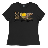 Black Peace Love Hyenas Ladies Tee - LillyAllenDesigns