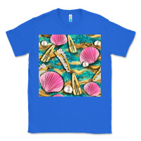 True Royal hair clasp and sea shells with leopard beach seamless pattern bbs Classic Tee - BundleAndBundleShop