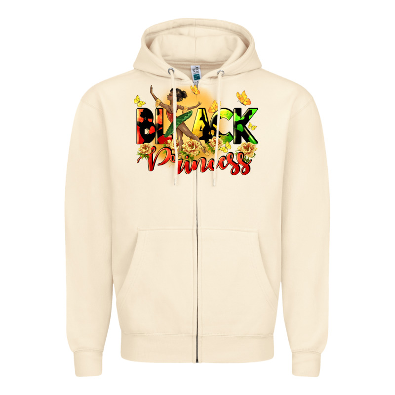 Black Princess Zipper Hoodie by CowGirlArtShop | Teevron