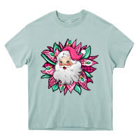 Arona pink Christmas Santa Claus sunflower Heavy Core Tee - Jasminsmagicworld
